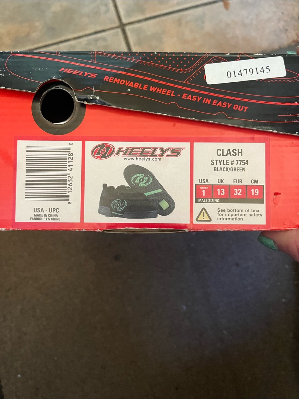 Heelys Clash Black with Green Accent Removable-Wheel Shoes